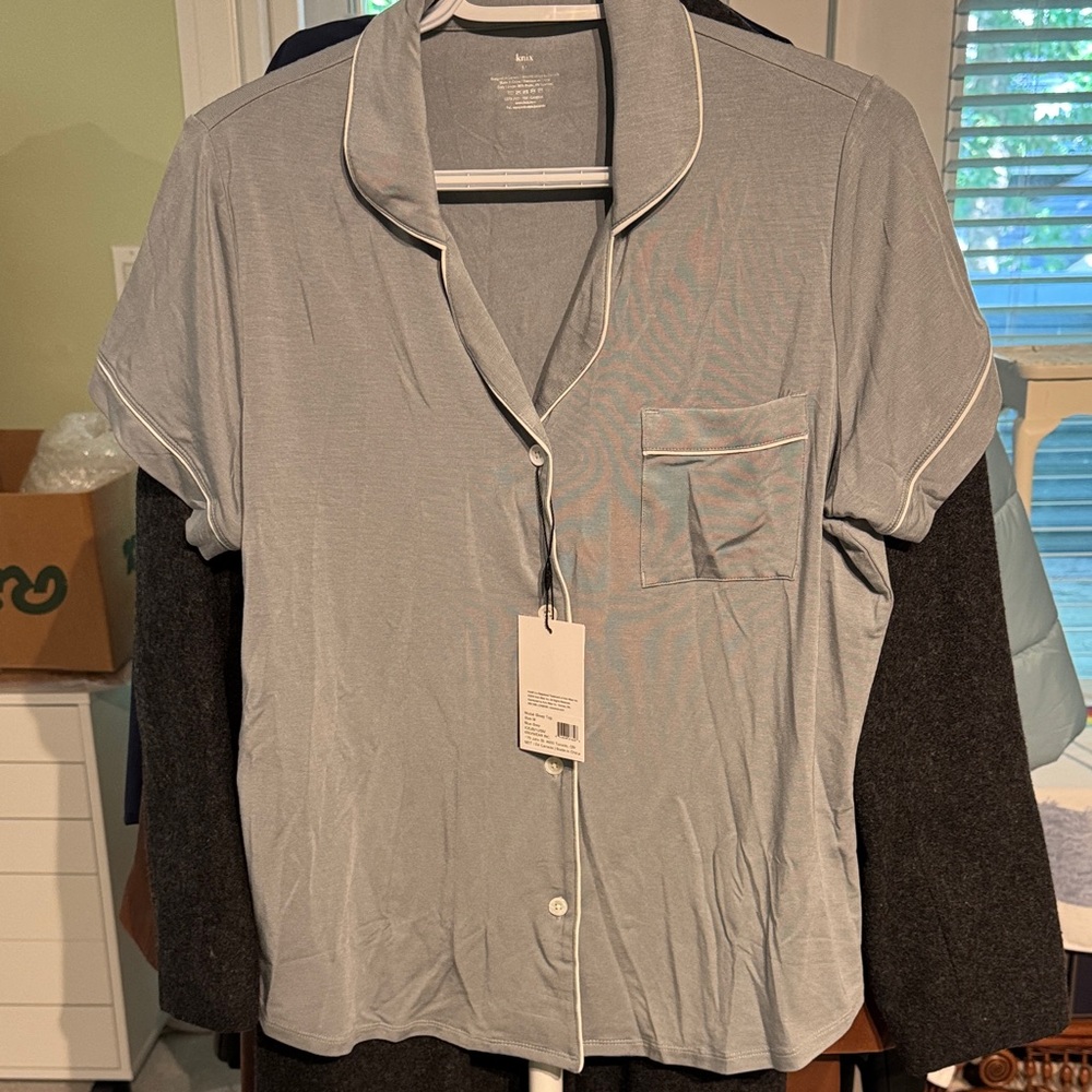 Knix Blue Grey Modal Sleep Top Size M
